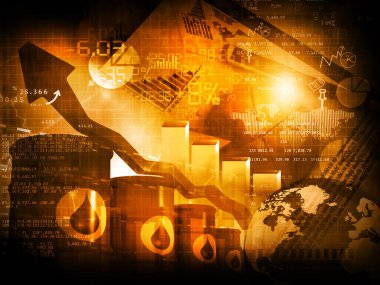 Artan petrol fiyatı, petrol, ok grafik büyüyen yüksek fiyat 
