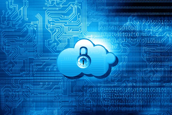 Σύννεφο Υπολογιστών Έννοια Ασφάλειας — Φωτογραφία Αρχείου