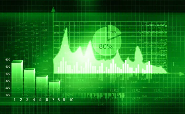 Börsendiagramm Digitale Illustration — Stockfoto