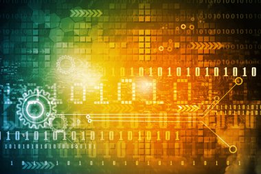 Yüksek teknoloji teknolojik arka plan. İkili akış