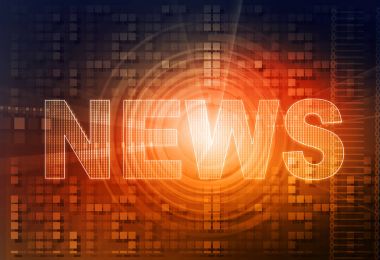 kelime haber dijital arka plan üstünde