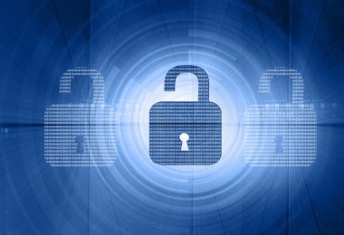 Internet security. dijital teknoloji arka plan üzerinde güvenlik kilitleri kilidini
