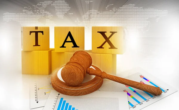 Fiscais Com Martelo Acórdãos Tribunal Impostos — Fotografia de Stock