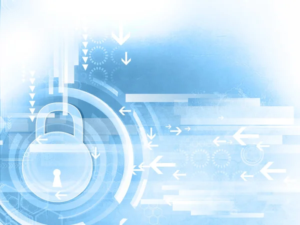 Internet Security Pad Lock Digital Tech Background — Stock Photo, Image