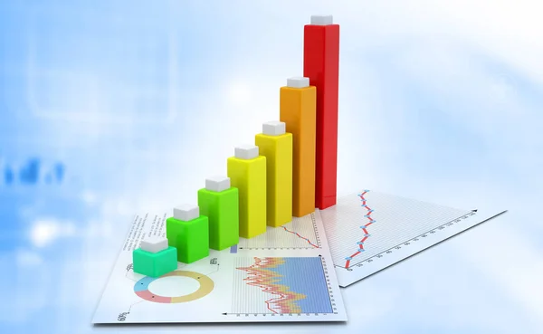 Wirtschaftsgrafik Finanzielle Hintergründe — Stockfoto