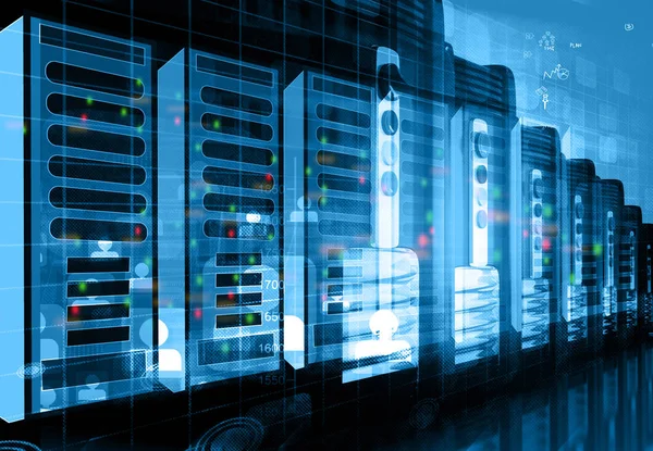 Moderne Netwerk Serverruimte Datacenter — Stockfoto