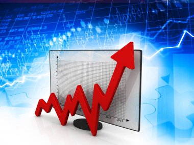 İş grafiği. Finansal arka plan