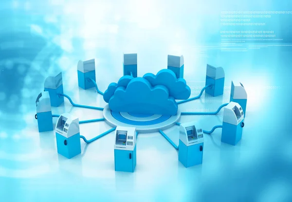 Cloud Computing Netzwerkkonzept Abstrakter Hintergrund — Stockfoto