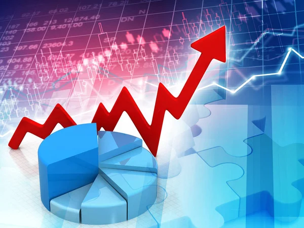 Gráfico Negócios Enquadramento Financeiro — Fotografia de Stock