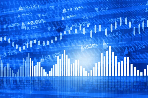 Börsendiagramm Finanzielle Rahmenbedingungen — Stockfoto