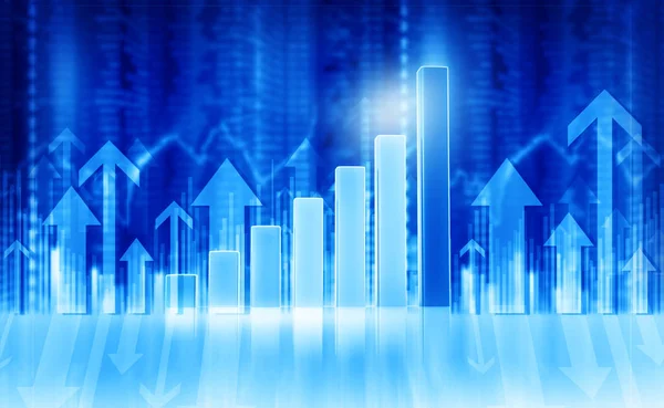 Illustration Business Graphs Diagrams Showing Growth Business Background Image — Stock Photo, Image