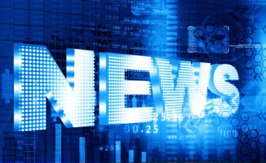 kelime haber dijital arka plan üstünde