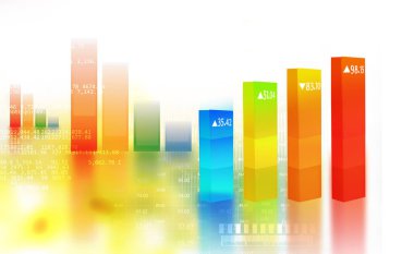 Grafik ve çizelgeler finansal arka plan. Borsa anylis