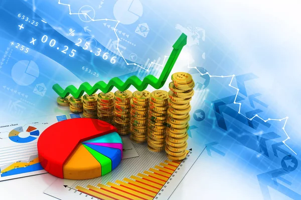 Financial Chart Graphs Background Stock Market Anylis — Stock Photo, Image