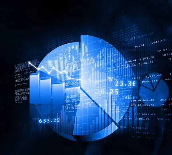 Tőzsdei Diagram Pénzügyi Háttér — Stock Fotó