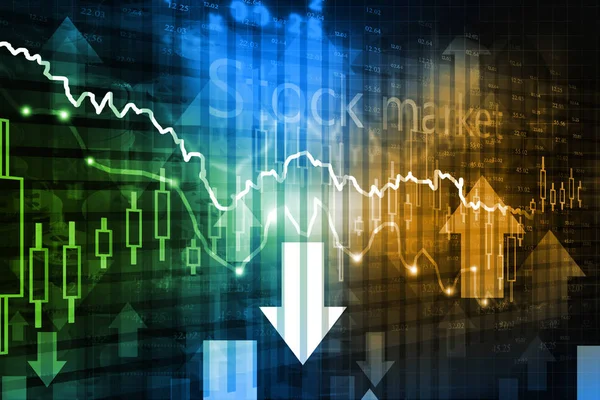 Gráfico Bursátil Contexto Financiero — Foto de Stock
