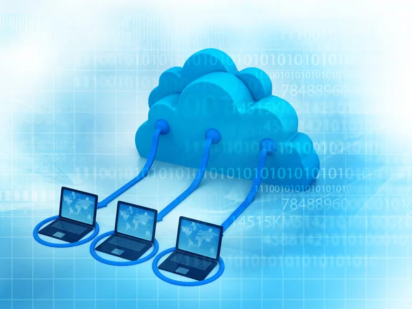 Cloud Computing Netzwerk Tech Hintergrund — Stockfoto