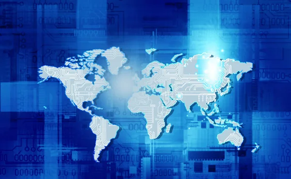 Contexto Global Tecnologia Comunicação — Fotografia de Stock