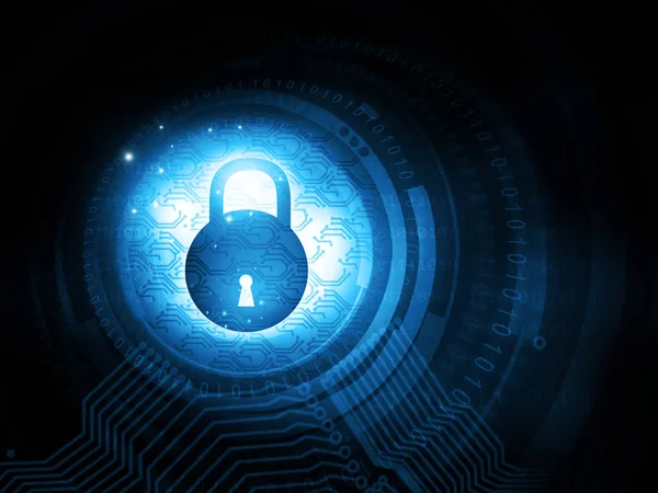 Интернет Безопасность Безопасность Закрытый Замок Цифровом Фоне — стоковое фото
