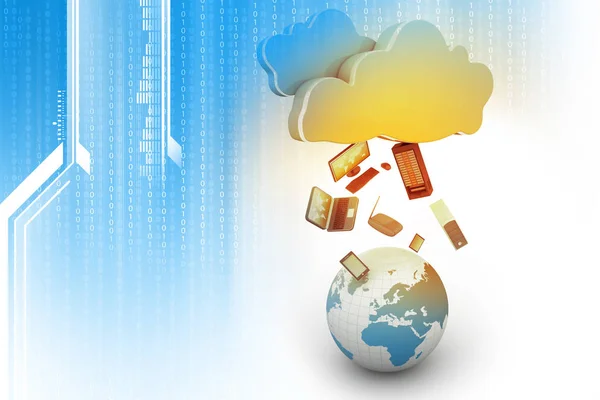 Cloud Computing Concept Abstract Technology Background — Stock Photo, Image