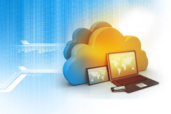 Cloud Computing Koncepce Abstraktní Technické Zázemí — Stock fotografie