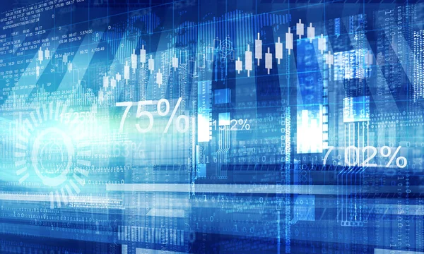 Stock Market Grafiek Digitale Afbeelding — Stockfoto