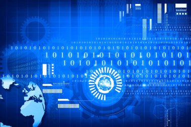 Internet iletişim arka plan. 3D render