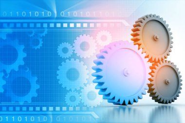 3D Dişli çark ve SMM arka plan