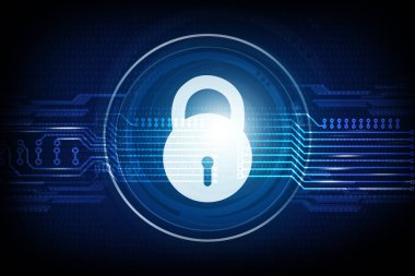 Internet güvenlik kavramı dijital arka plan üzerinde