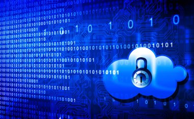 Bulut ağ güvenlik kavramı. Fütüristik teknoloji 