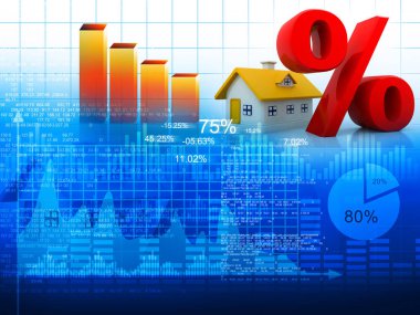 Emlak iş grafikleri ve grafik indirim satışı