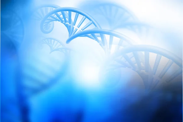 Dna Struktur Auf Blauem Hintergrund Illustration Biochemie Konzept — Stockfoto