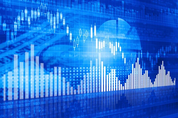 Börsendiagramm Darstellung — Stockfoto