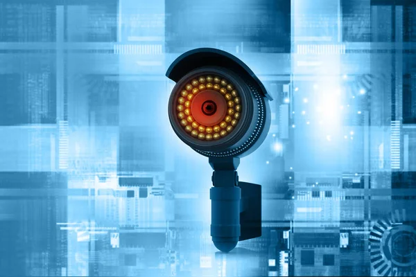 Render Surveillance Camera Technology Background — Stock Photo, Image