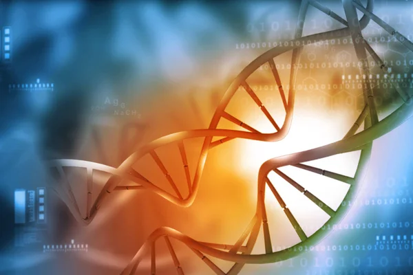 Struktur Dna Pada Latar Belakang Abstrak Render — Stok Foto