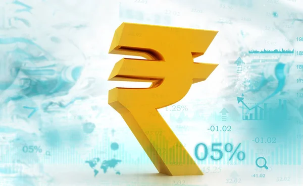 Ilustração Icon Rupee Indian — Fotografia de Stock