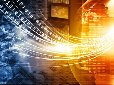 İkili akış sunucusu bilgisayar. 3D render