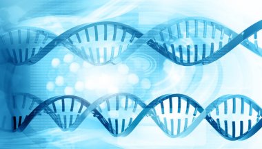 3D Dna iplikçikleri bilim arka plan üzerinde