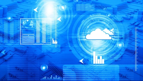 Cloud Computing Konceptet Globala Datornätverk — Stockfoto