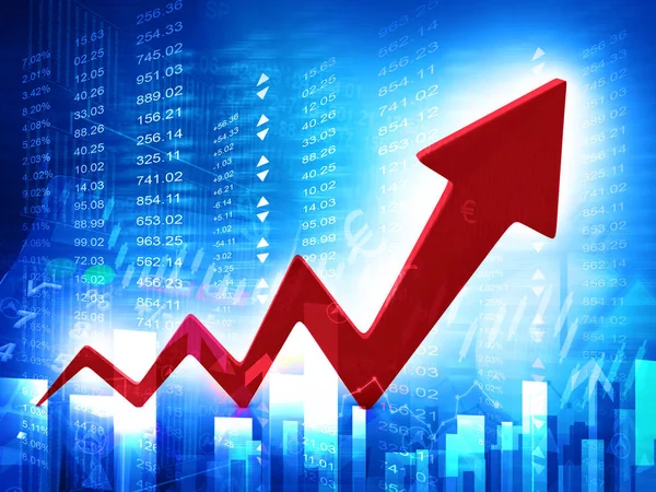 Gráfico Flecha Negocios — Foto de Stock