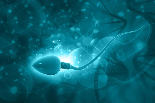 Single Male Sperm Cell Illustration — Stock Photo, Image