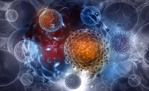 Virus Abstract Background Render — Stock Photo, Image