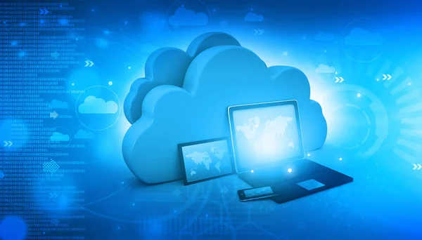 Cloud Computing Konzept Rendering — Stockfoto