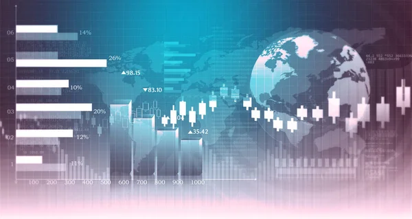 Business Tillväxt Diagram Globala Finansiella Diagram Abstrakta Verksamhet Bakgrund — Stockfoto