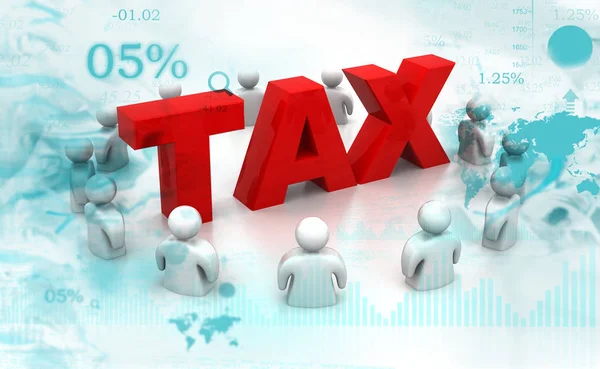 Render Tax People — Stock Photo, Image