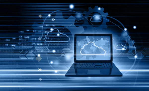 Cloud computing technology. 3d illustration