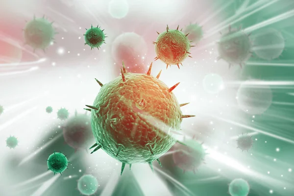 Rendering Virus Sfondo Scientifico Astratto — Foto Stock