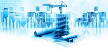 kentsel inşaat kavramı 3D çizimi