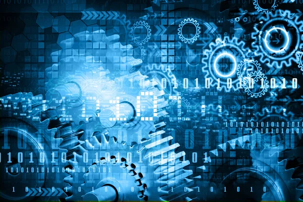 Internet teknoloji arka plan. 3D çizim