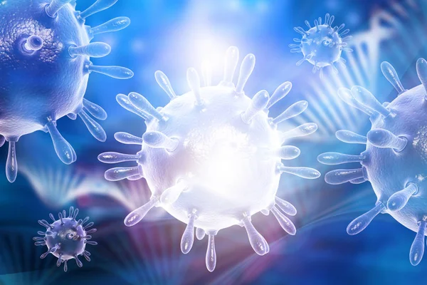 Virus Sfondo Medico Illustrazione — Foto Stock